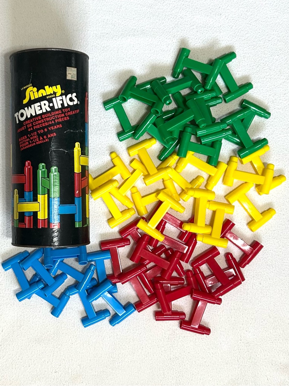 Vintage 1980’s Slinky TOWER-IFICS Creative Building Toy Complete with 5 Extras